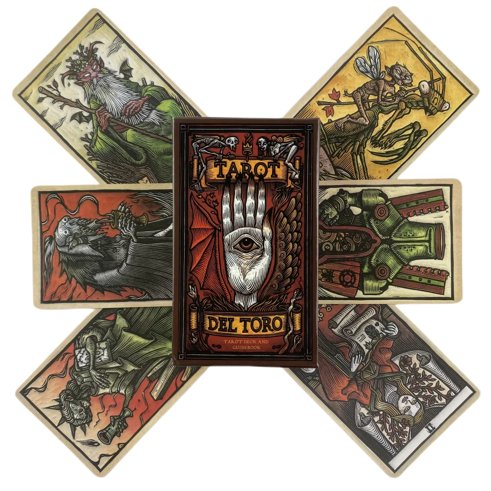 

Tarot del A Tarot Deck and Guidebook Inspired by the World of Guillermo del Toro Novelty Book Beginners Card Game Deck