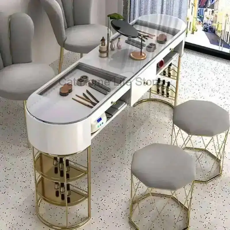 

Of Table Station Beautician Desk Nail Some Customer Chair Salon Accersories Professional Manicure Vacuum Cleaner Cheap Cosmetic