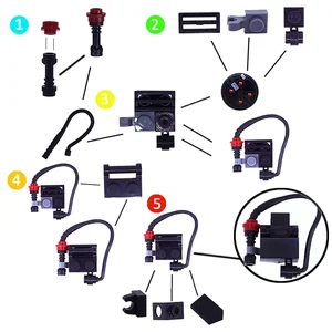 Leichte Baublöcke für Kinder, Halloween -Horrorfilm, beleuchtet Spielzeug, lächelnder Geister, Modell Vitruv 6 Hauptverkauf Lego Carnival - №4