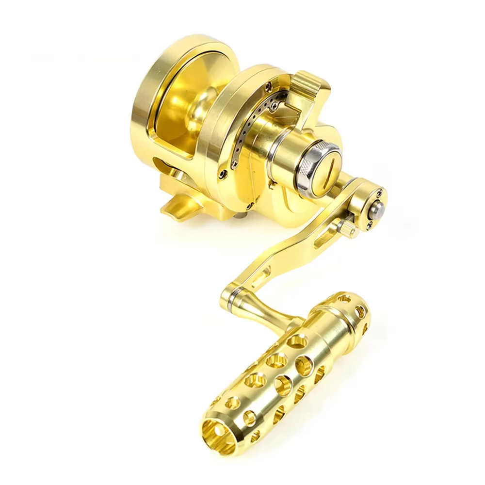 Big Game Boat Trolling Fishing Reel High Speed Ratio Dual Break Design Drum Reel Fishing Accessories Boat Fishing Jigging Reels