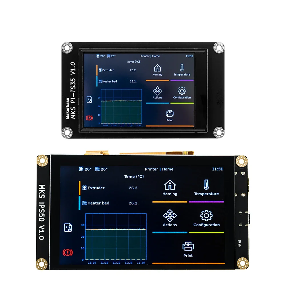 Quad-Core Touch Screen para Raspberry Pi, SOC, Funciona Klipper, MKS PI Board, 64Bits, 3.5 ", 5", RasPi, Voron, VS