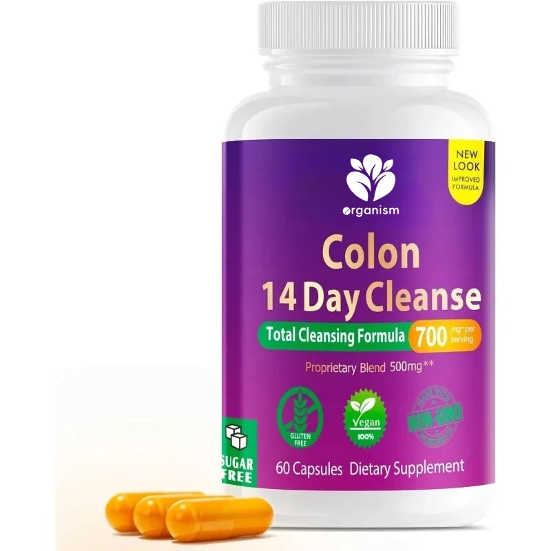Colon cleansing 14 day plan capsule - containing probiotics and bentonite digestion support
