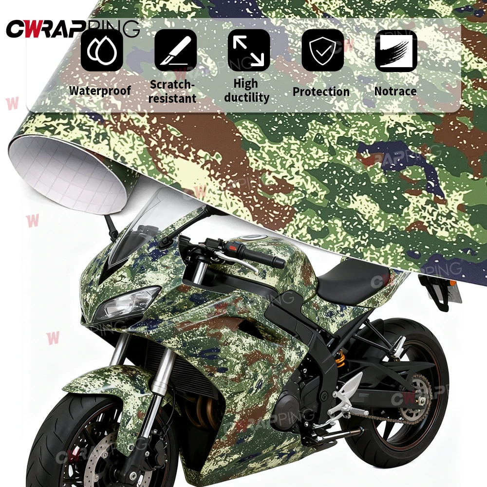 

Star Jungle Camouflage Film Waterproof Vinyl Wrap Car Foil Vehicle Decoration Motorcycle Vinyls Exterior Car Stickers Covering