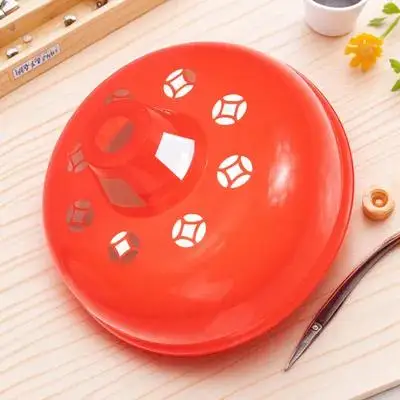 

Red Lampshade Small Lamp Shades Plastic Table Lamp Cover Bright Color High Temp Resistant Easy Clean Hollow Design Durable Mini