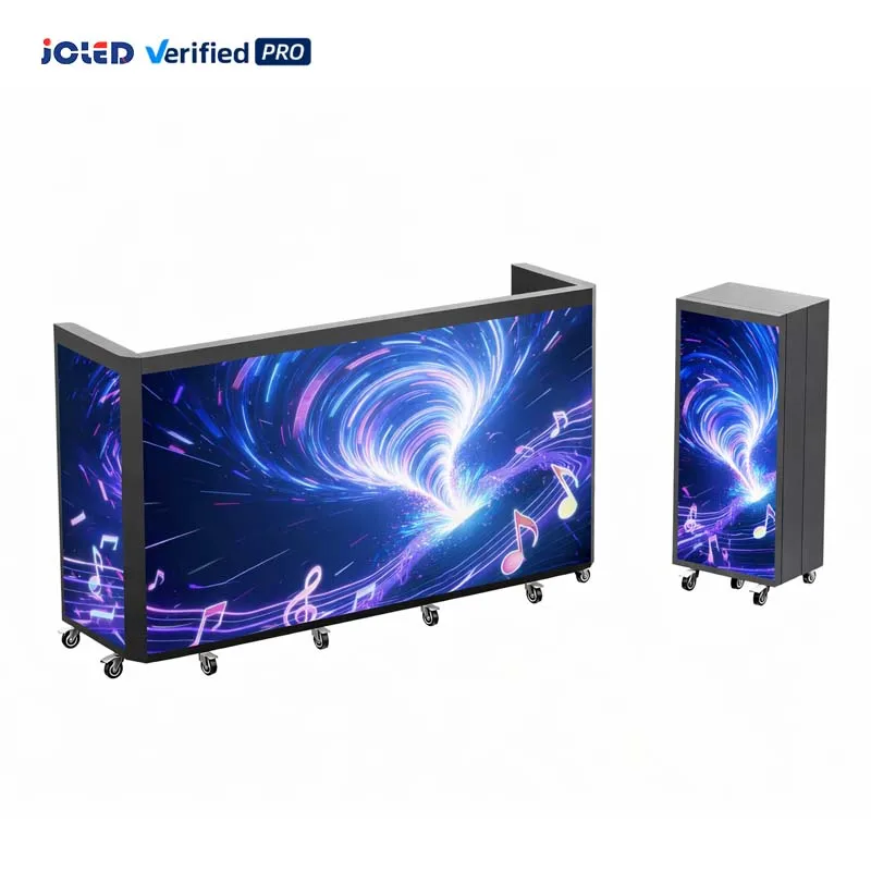 Pantalla LED P2.604 Portátil y Plegable para Mesa de DJ, Escenarios, Bodas, Festivales, Tiendas, Aeropuertos