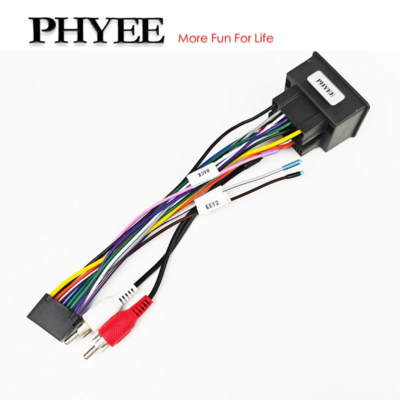 44Pin Radio Wiring Harness Adapter 16 Pin Plug Auxiliary Audio Connector Car Android Cable for Chevrolet Spark Volt Aveo