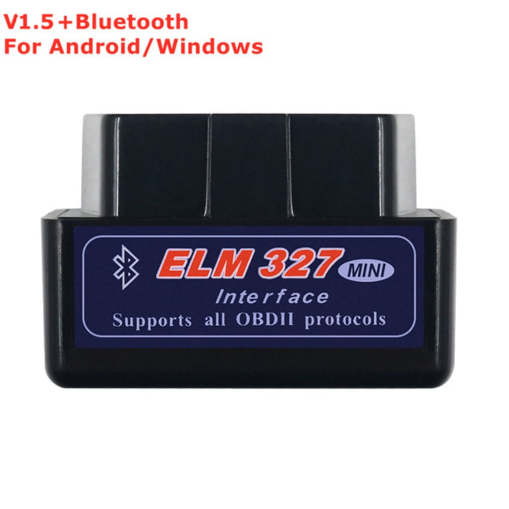 Apple Android Dual System Bluetooth Car Diagnostic Instrument V2.1/v1.5 ELM327 OBD2 Car Fault Detector Black/White