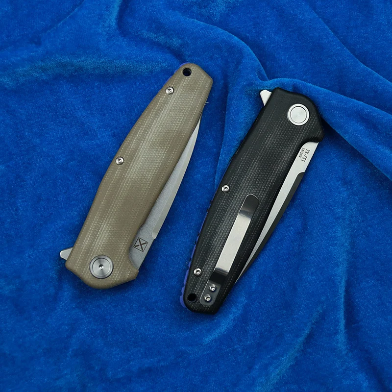 LEMIFSHE-XY751 Roulement 14C28N Lame Flipper Micarta Manche, Camping En Plein Air, Outil EDC, Couteau Pliant, Nouveau