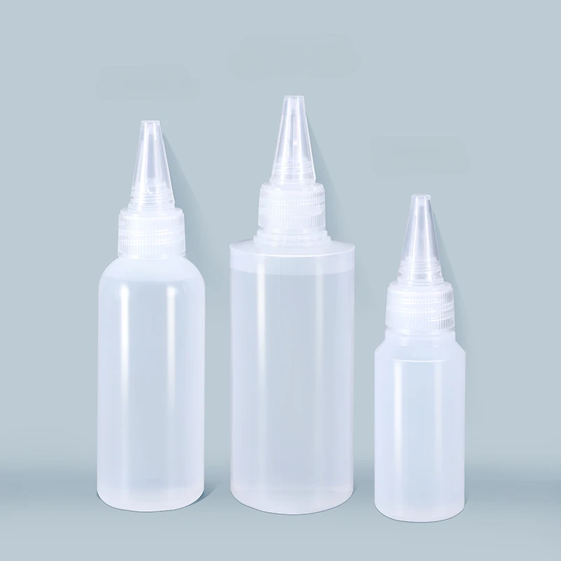 30/60/100/120Ml Knijpfles Voor Saus Plastic Spuitcontainer Hervulbare Fles Met Dop Voor Keukenlijm Container