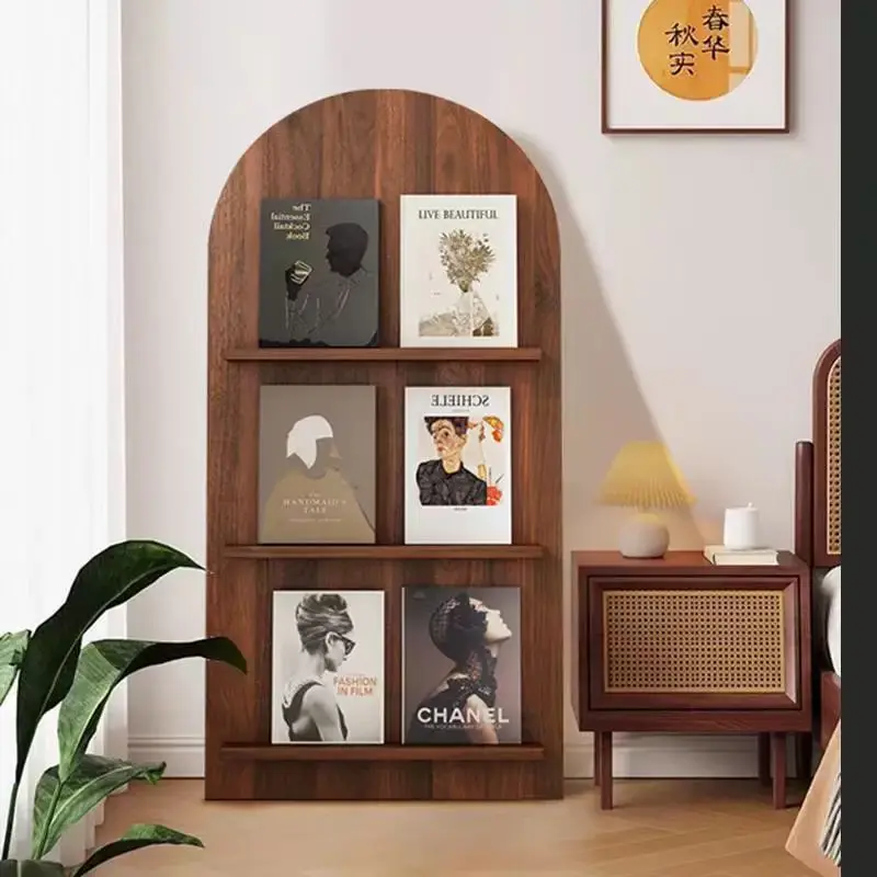 Nordic Bookshelf Magazine Racks Office Furniture Ladder Shelf Magazine Racks Display Artificial Board Furniture Recargador MHSNJ