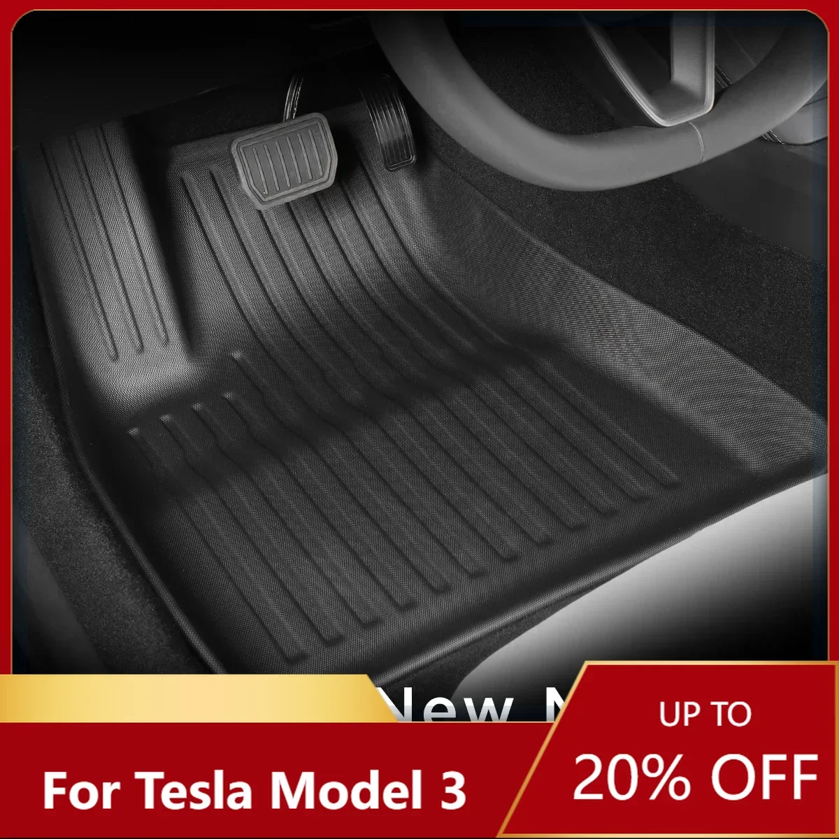 

New！For Tesla Model 3 Highland Floor Mats 2024 Car Accessories TPE Waterproof Foot Pad Front Rear Trunk Mat Rear Seat Backrest