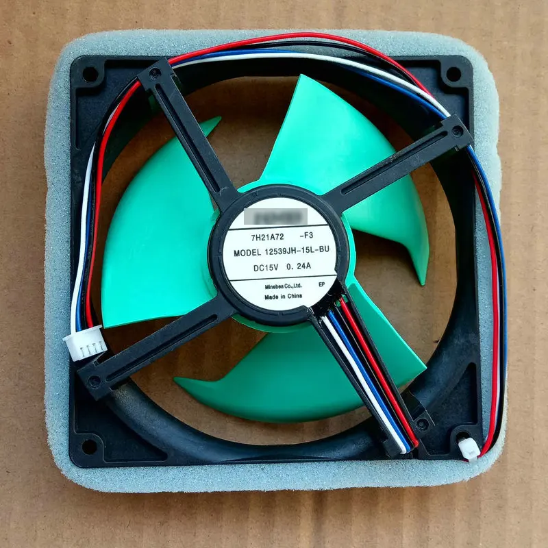 New Original 12539JH-15L-BU DC15V 0.24A 12cm for Refrigerator Cooling Fan