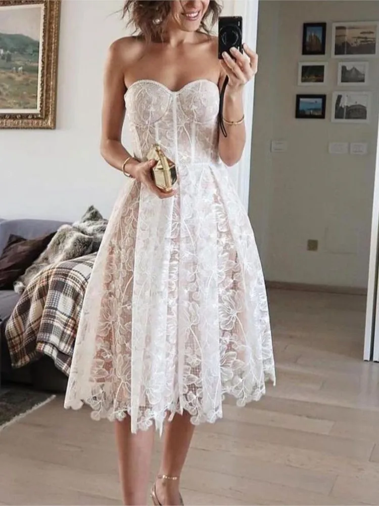 فستان سهرة نسائي موضة مثير شفاف من خلال الدانتيل والتطريز صديرية دائرية فساتين مزاجه الاجتماعي مأدبة حفلة موسيقية Vestidos 2025