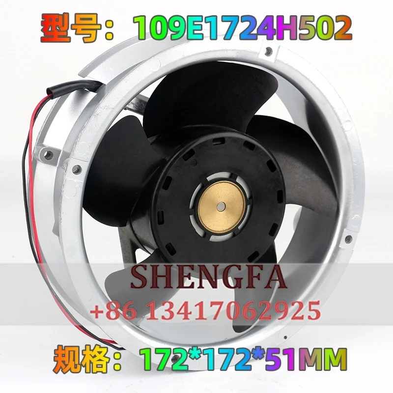 Sanyo 12V 48VA 17251 17CM 172X172X51MM aluminum frame full circle inverter Axial flow 109E1724H502 Cooling fan DC 24V 0.58