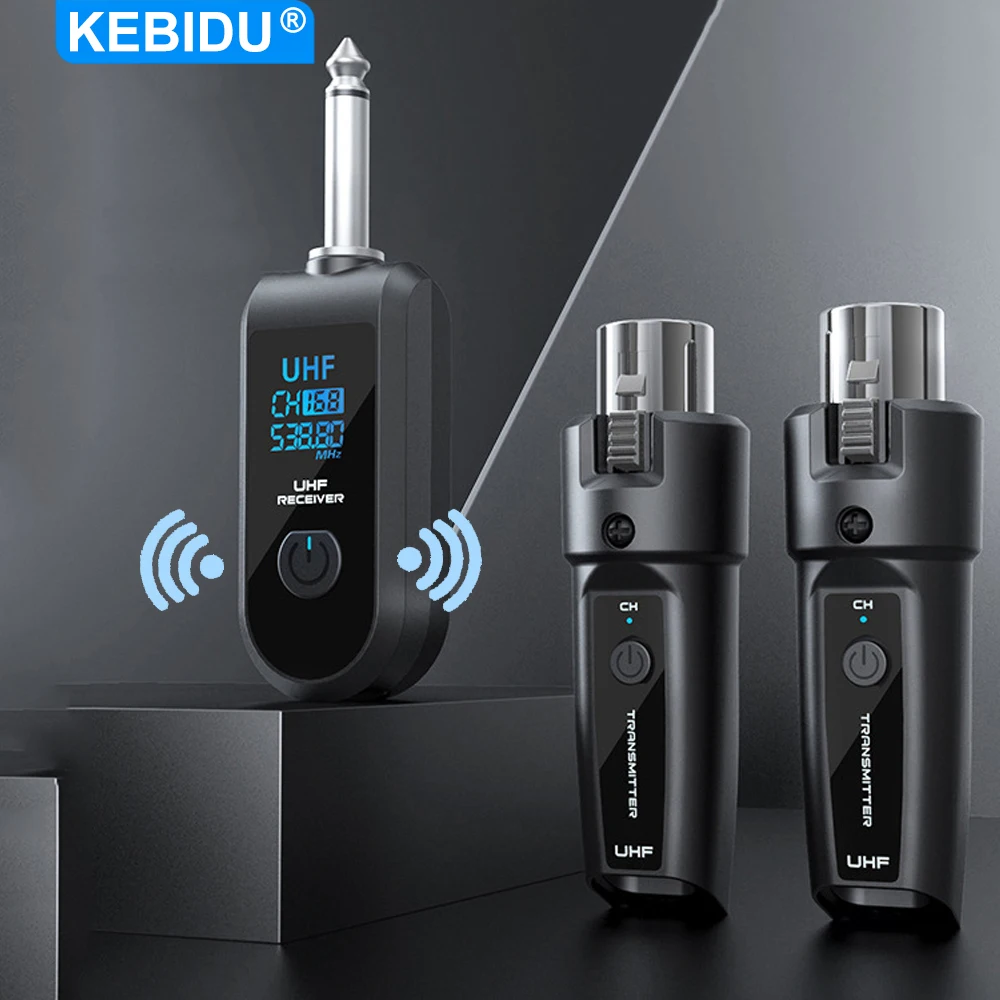 UHF Microphone Converte XLR Transmitter and Receiver Wireless System Signal Adapter For Dynamic Mic Guitar Audio Mixer PA System