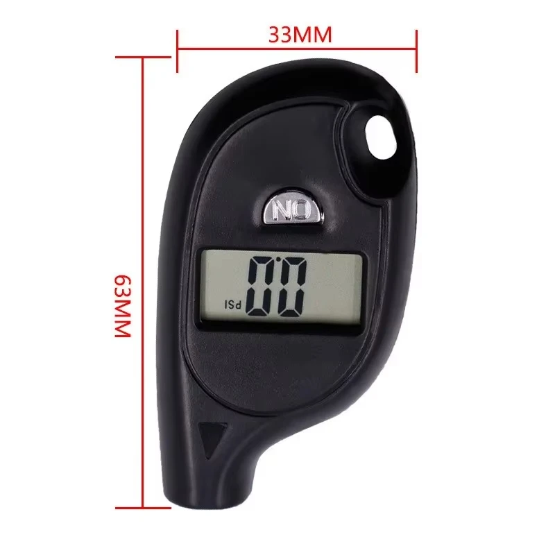 Car Tire Gauge Digital Lcd Display Car Tire Air Pressure Tester Meter Mini Keychain Style Car Motorcycle Auto Tire Accessories