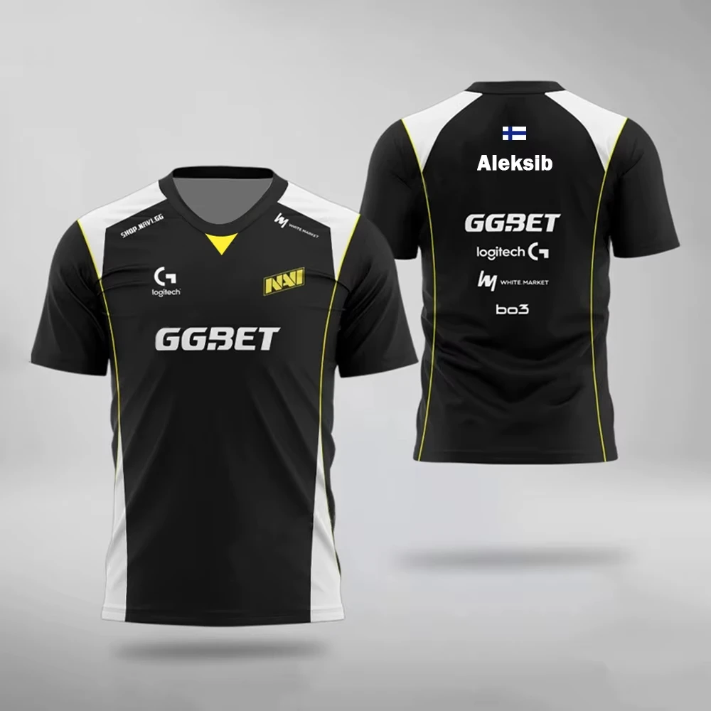 CS2 E-sports Team Uniform Jersey CS:GO Professional League Training Uniform Aleksib High Quality Short Sleeve Round Neck T-shirt