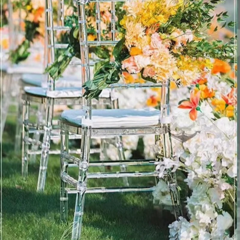 Acrylic transparent crystal chair wedding outdoor plastic chair