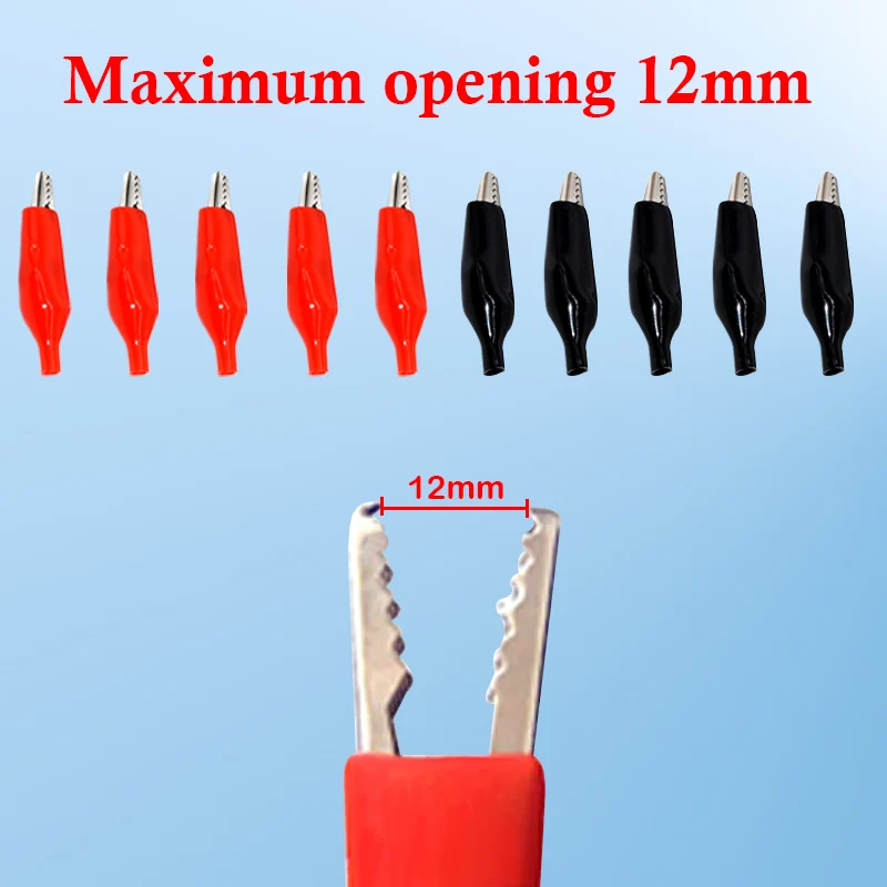 45mm Large Test Clips Small Power Safety Iron Clips Instrument Test Alligator Clips Fixed Clips