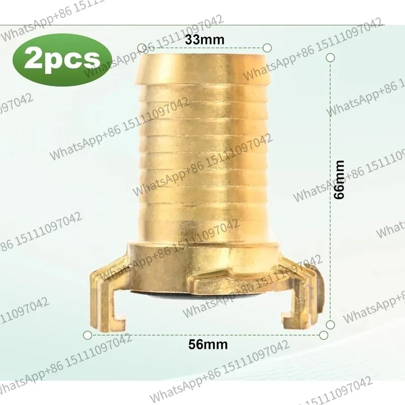 2pcs Quick Coupling 11/4 Inch (33mm) Pure Brass Quick Connect Adapter Hose Nozzle Garden Pipe Fittings Irrigation Pressure Part