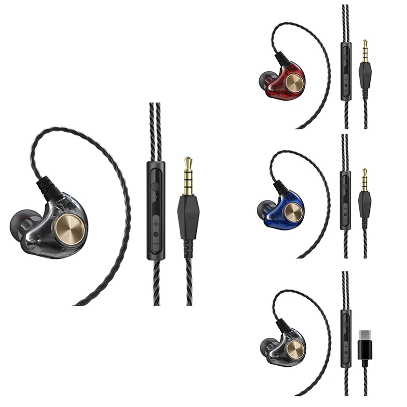 HIFI In-Ear Earphones Wired Headphones Sport Earphone 5D Stereo Surround Bass Headset Gaming Earbuds