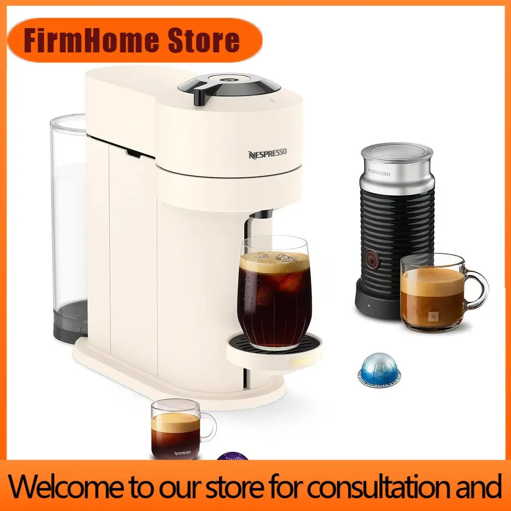 FirmHome StorePremium Coffee And Espresso Maker With Cappuccino Milk Frother, Sleek White And Chrome
