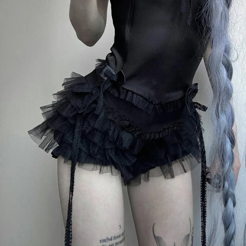 ダークスタイル メッシュ シースルー ショーツ ローライズ ファッション スリム ホッティー ショーツ