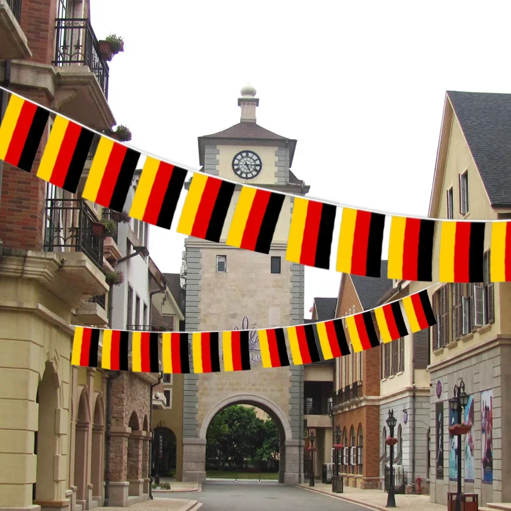 Z-ONE FLAG  20 Pcs GER DEU Flags Hang On One Rope Germany Buntings 14*21cm String Deutschland Banner Flags