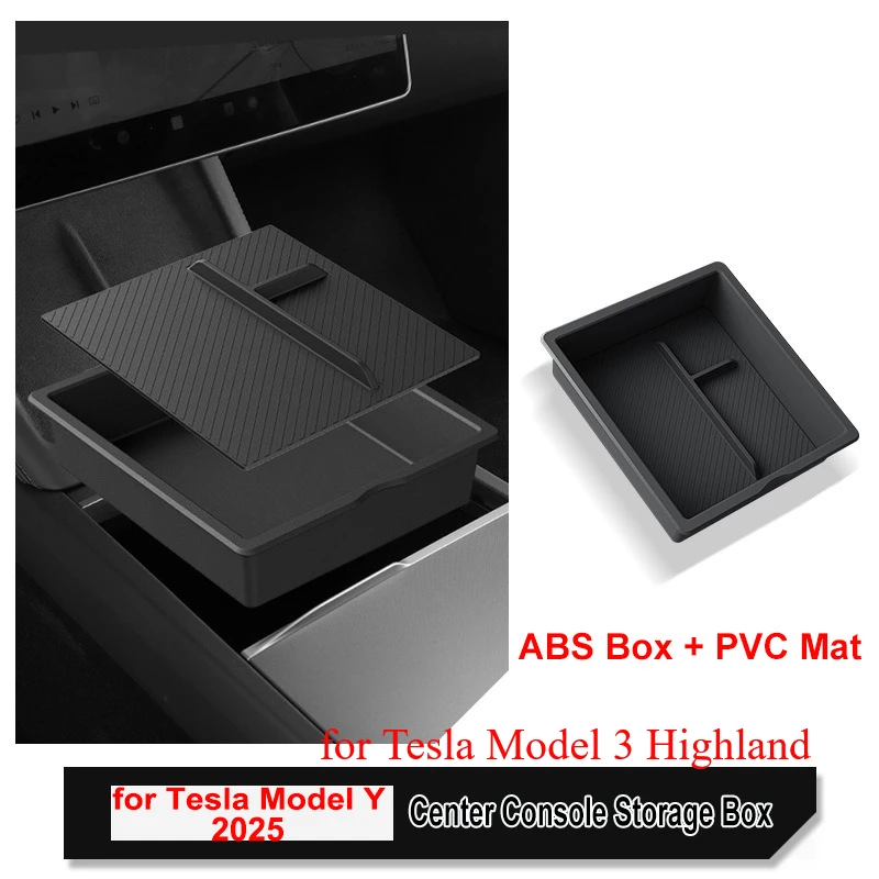 Für Tesla Model Y YL Juniper 2025 2026 Mittelkonsolen-Aufbewahrungsfach Armlehnenbox Organizer Box Model 3 Highland 2024 Zubehör – Detail 3