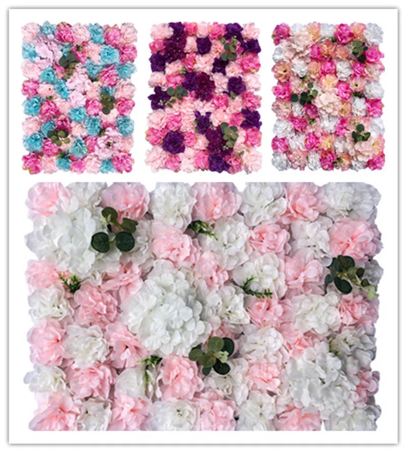 

LINMAN Silk Artificial Rose Flower Wall Wedding Background Wall Decoration Christmas Home Party Hair Salon Decor Many Colors