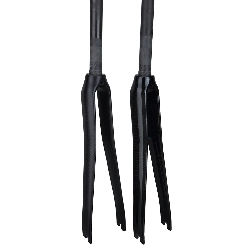 Full carbon fiber road bicycle front fork, carbon fiber hard fork 700C road front fork front fork
