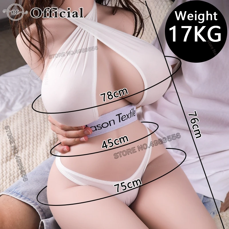 Big Fat Pussy Torso Doll Built-in Skeleton Half Body Male Masturbator Vagina Busty Love Dolls Sex Toy for Adult Men Anal Sextoy