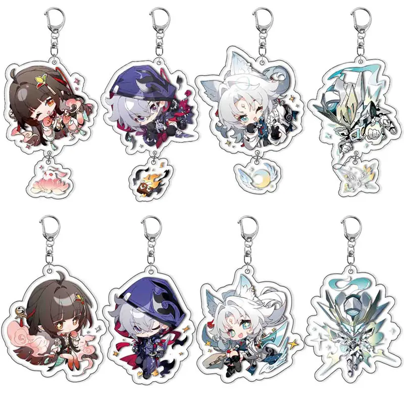 Game Honkai: Star Rail Moze Feixiao Lingsha S.A.M. Cosplay Figure Costumes Anime Key Chain Keychain Accessories Pendant Jewelry