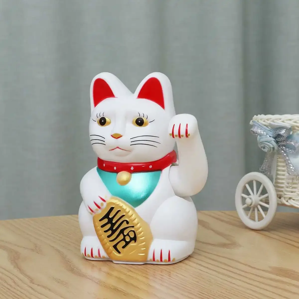 บ้านตกแต่งจีน Feng Shui แมว Tomi สีขาว Lucky Jinbao/แมว Lucky สีขาวทองที่ดีที่สุด Lucky Cat ตกแต่ง