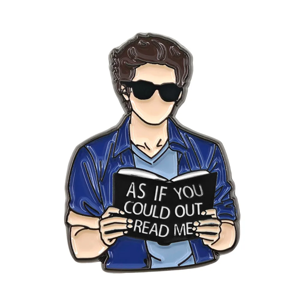 Edward Cullen Twilight Emaille-Pin „Als ob du mich überholen könntest“ Broschen, Buchliebhaber-Vampir-Anstecknadeln, lustiger Bücherwurm-Schmuck, Geschenk – Detail 1