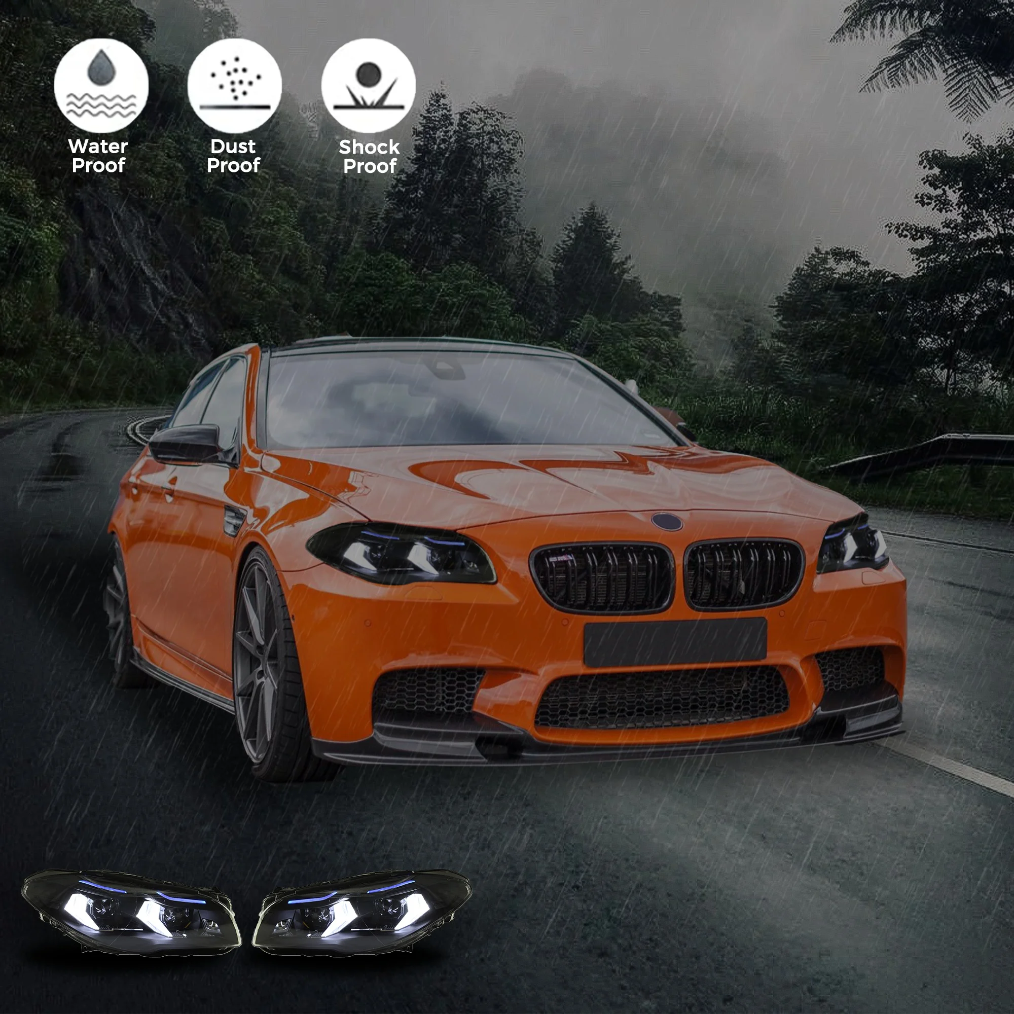 Car LED Headlight for BMW 5 Series F10 2011-2013 2014-2017 520-523-525-528-530-535Li,Dynamic startup（AFS systems not fit)