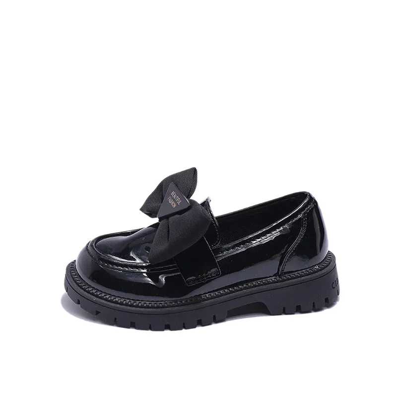 Mocassins peu profonds en cuir pour enfants, chaussures de performance, tout match, fête, mariage, filles, mode, enfants, printemps, automne, nouveau, 2024