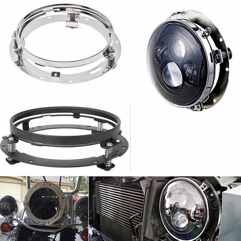 

7 Inch Round LED Headlight Mounting Bracket Ring For Jeep Wrangler JK Car For Harley Motorcycle 7" Bracket