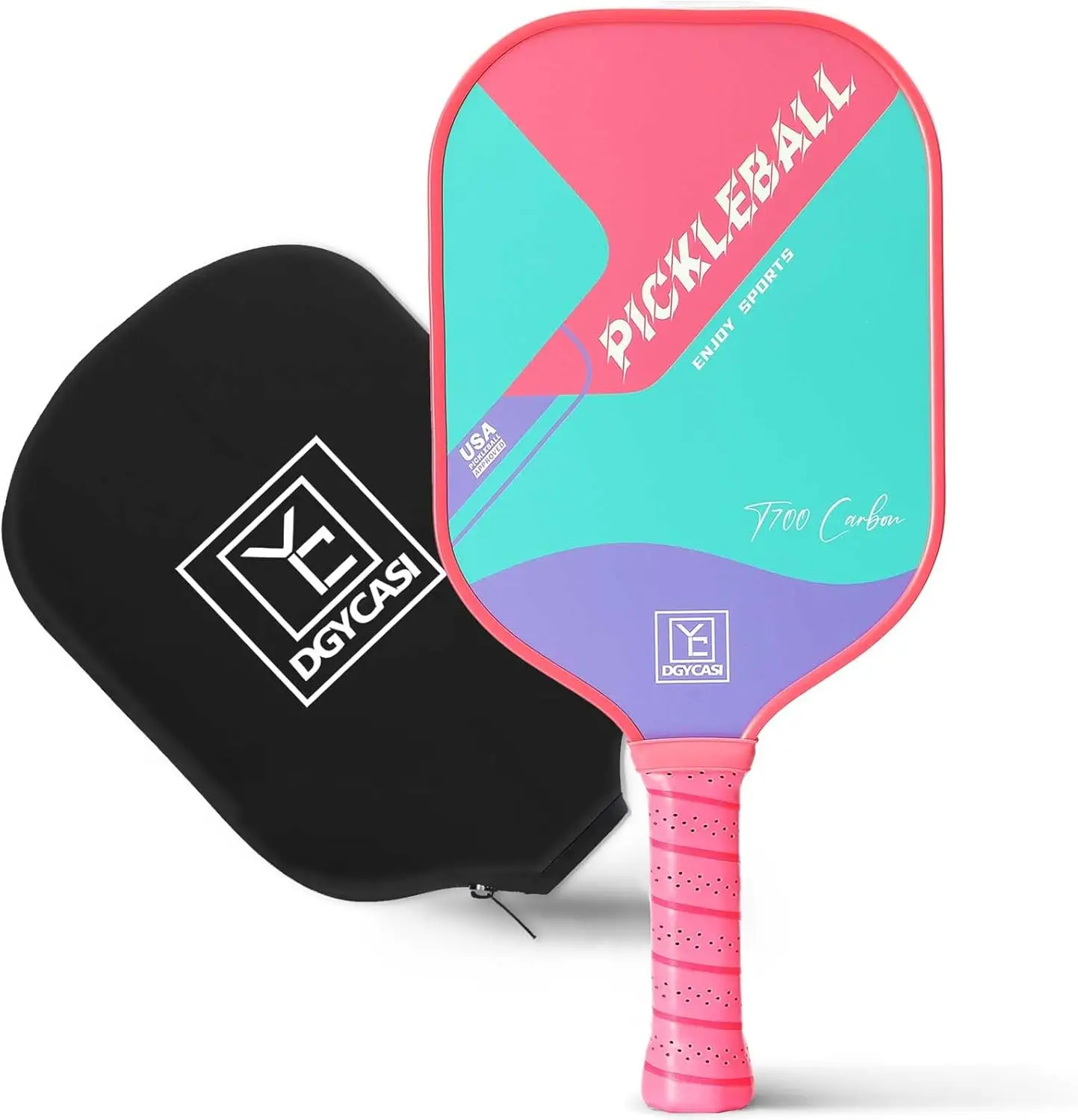 Pickleball Paddles Professional, USAPA Approved, T700 Carbon Fiber Pickleball Paddle Thermoformed, High Grit & Spin, 5.5” Elonga