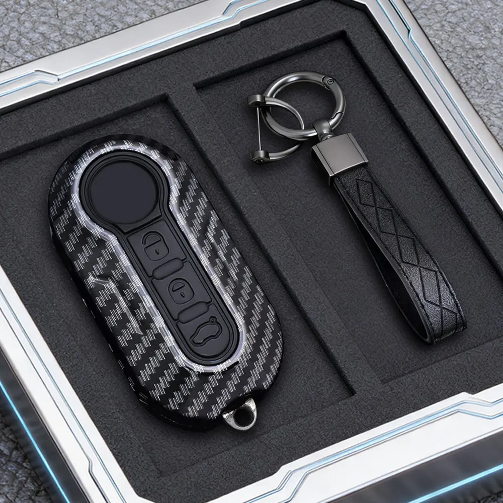 ABS Car Flip Key Case Cover For FIAT 500 Ducato Panda 500L Punto Lancia Musa For Citroen Jumper For Peugeot Boxer Accessories view 3