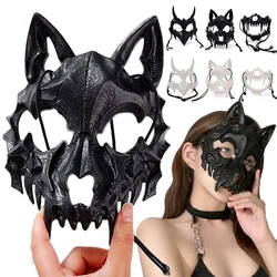 Halloween Skull Party Mask Anime Dragon God Skeleton Half Face Masks Bone Skull Animals Mask Cosplay Dance Prom Costume Props