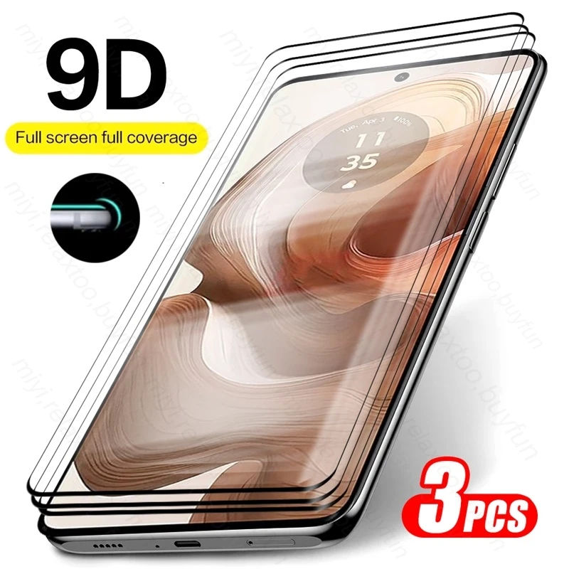 For Motorola Edge 50 Ultra 50Ultra 5G Case 3PCS Tempered Glass Moto Rola Edge50ultra 5G 2024 Curved Cover Screen Protector Film