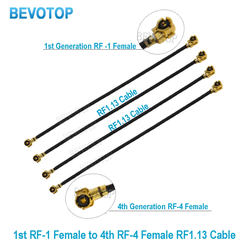 2Pcs MHF4 Cable Pigtail U.fl IPX-1 Female to MHF-4 Female Jack RG1.13 RF Cable for Router 3G 4G Modem