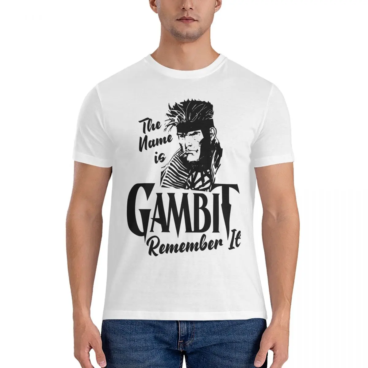 Men's The Name Remember It. T Shirt Gambit Cotton Clothes Crazy Short Sleeve Crewneck Tee Shirt Printed T-Shirts