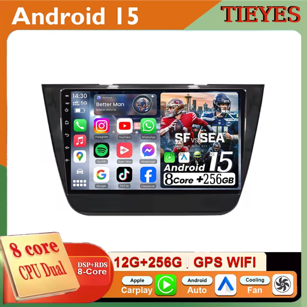 For MG ZS 2014-2022 Android 15 Carplay Auto Screen Car Radio Multimedia Player Autoradio Stereo 2din Head Unit WIFI 4G DSP