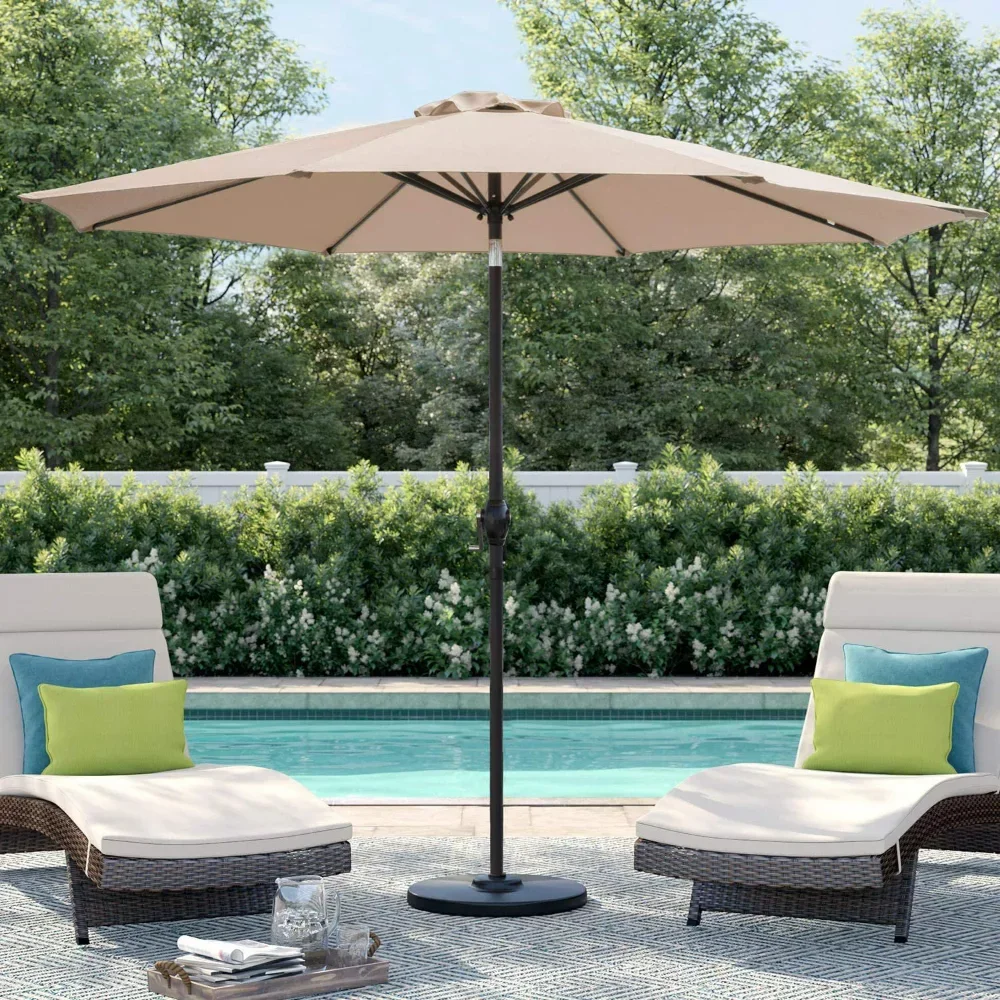 

z New Market Patio Umbrella Outdoor Straight Umbrella with Tilt Adjustable