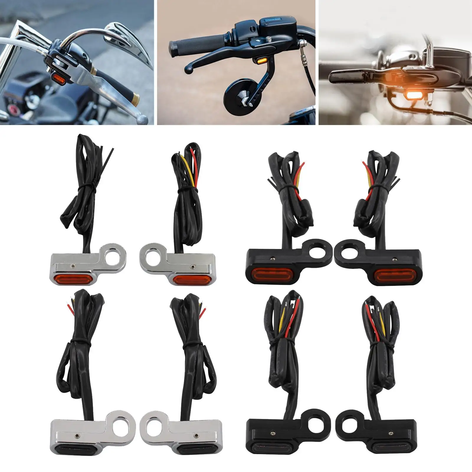 2PCS Motorcycle LED Indicator Light Mini Motorbike Indicators Blinker Lights for Touring 2014 2016-2017 image 2
