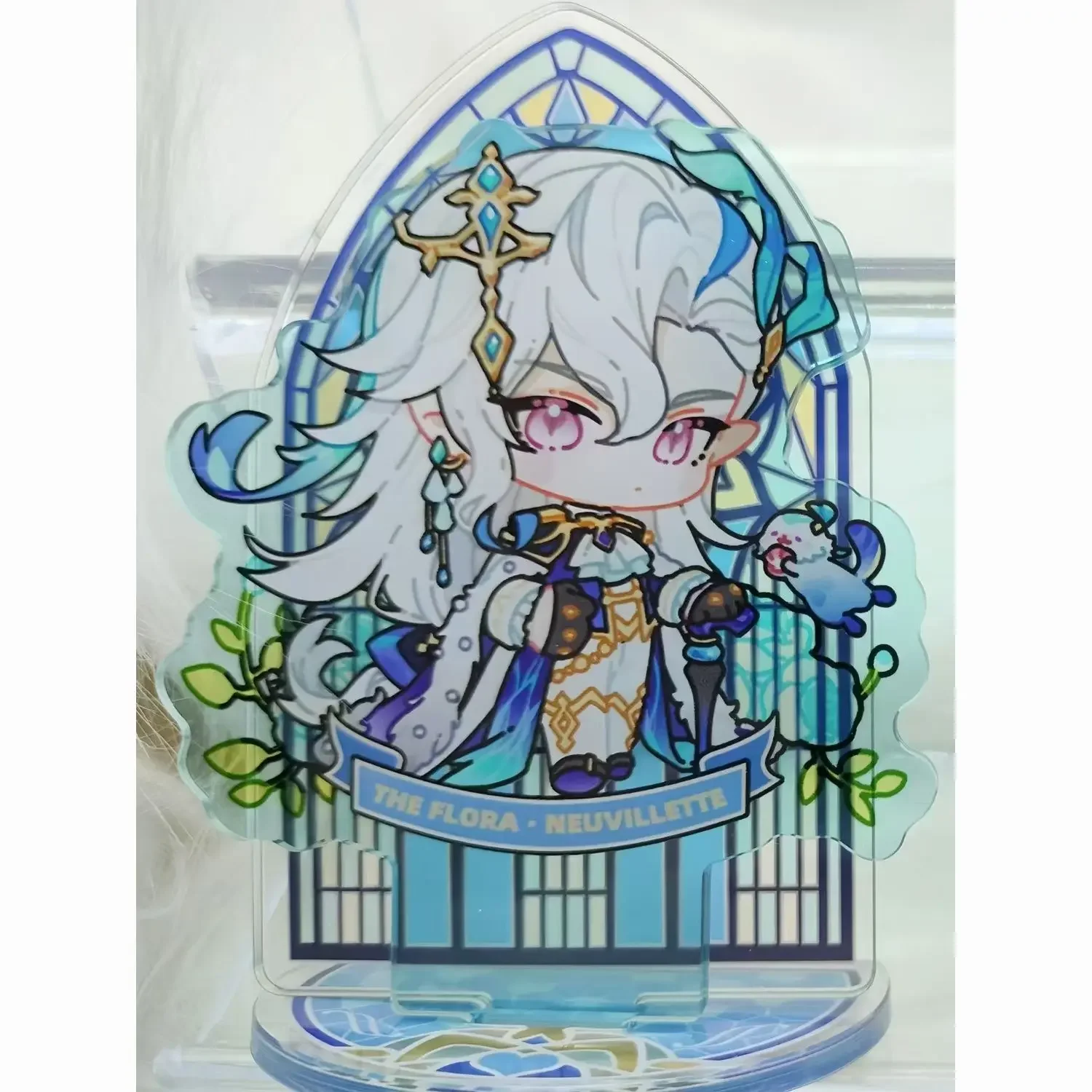 Yuanshen Mini Acrylic Stand Neuvillette Alhaitham Stained Window Series Figure Display Kawaii Game Goods Collection Desk Decor