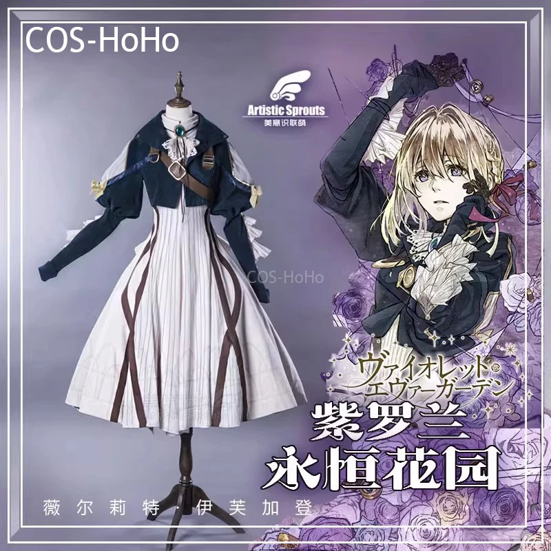 

COS-HoHo Violet Evergarden Game Suit Lolita Gothic Vintage Dress Uniform Cosplay Costume Halloween Party Role Play Outfit Women