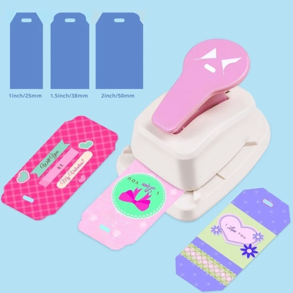 DIY Square Punch Paper Hole Puncher Precision Extra Large Tag Maker Any Size Tab Maker Corner Cutter Cardmaking